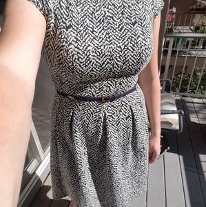 Black and White A-Line Dress